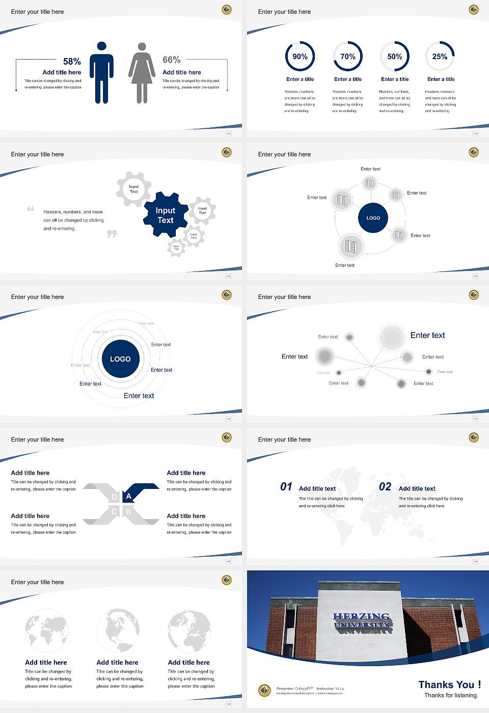Herzing University-Birmingham Course/Courseware Creation PPT Template16:9 ratio PPT effect preview image4
