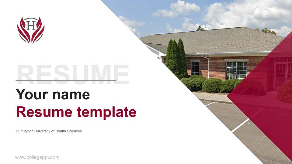 Huntington University of Health Sciences Resume PPT Template16:9 ratio PPT effect preview image