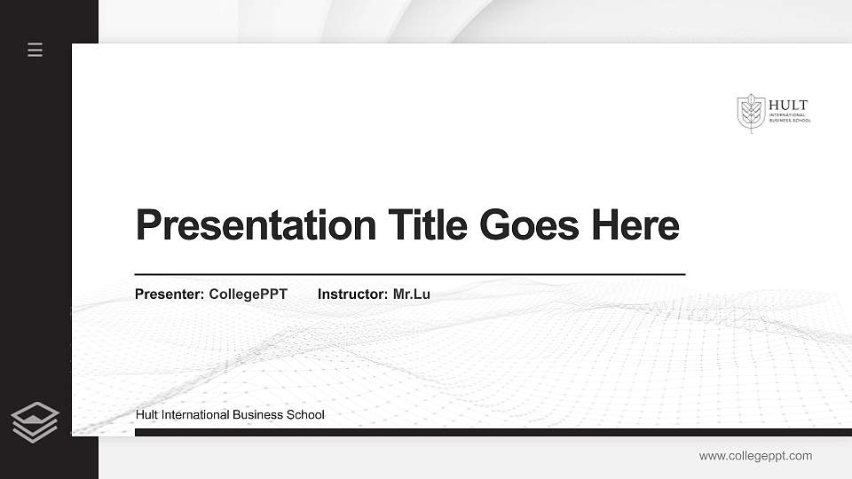 Hult International Business School Thesis Proposal/Graduation Defense PPT Template16:9 ratio PPT effect preview image