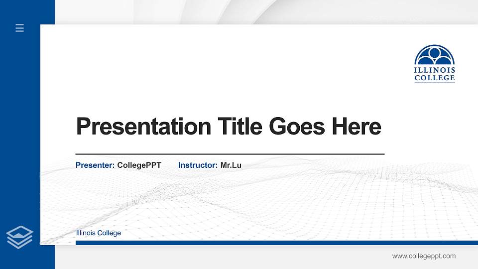 Illinois College Thesis Proposal/Graduation Defense PPT Template16:9 ratio PPT effect preview image