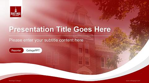 Hastings College Lecture Sharing and Networking Event PPT Template