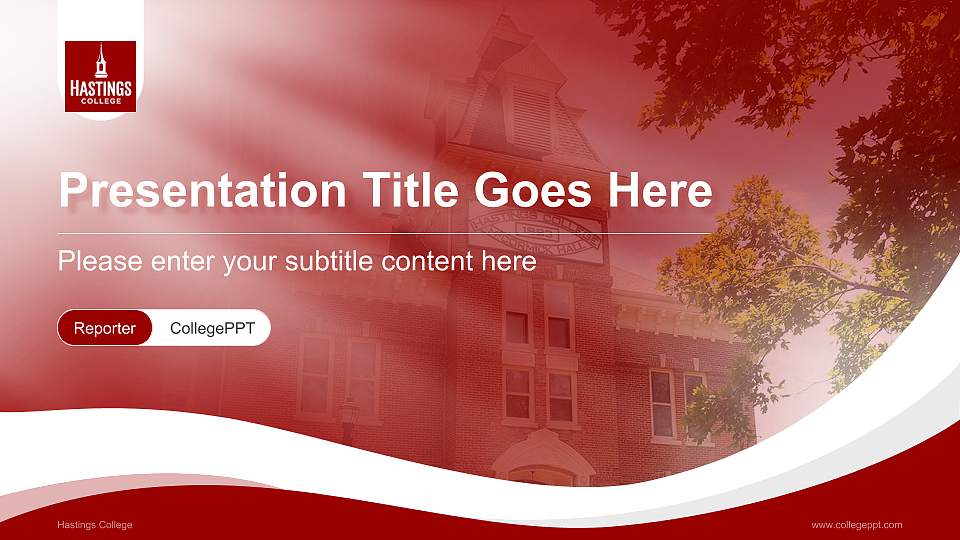 Hastings College Lecture Sharing and Networking Event PPT Template16:9 ratio PPT effect preview image