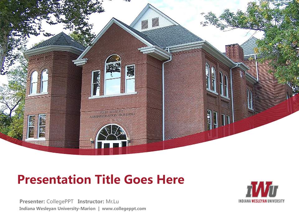 Indiana Wesleyan University-Marion Course/Courseware Creation PPT Template4:3 ratio PPT effect preview image5