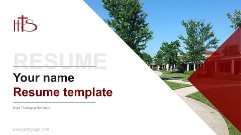 Hood Theological Seminary Resume PPT Template
