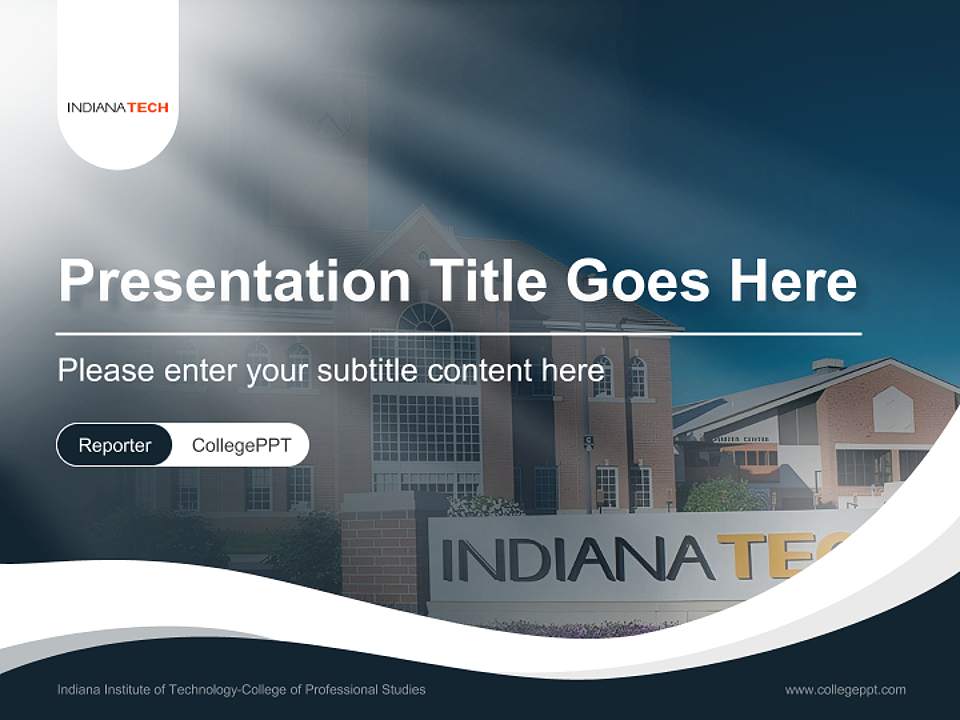 Indiana Institute of Technology-College of Professional Studies Lecture Sharing and Networking Event PPT Template4:3 ratio PPT effect preview image4