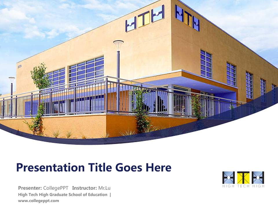 High Tech High Graduate School of Education Course/Courseware Creation PPT Template4:3 ratio PPT effect preview image5