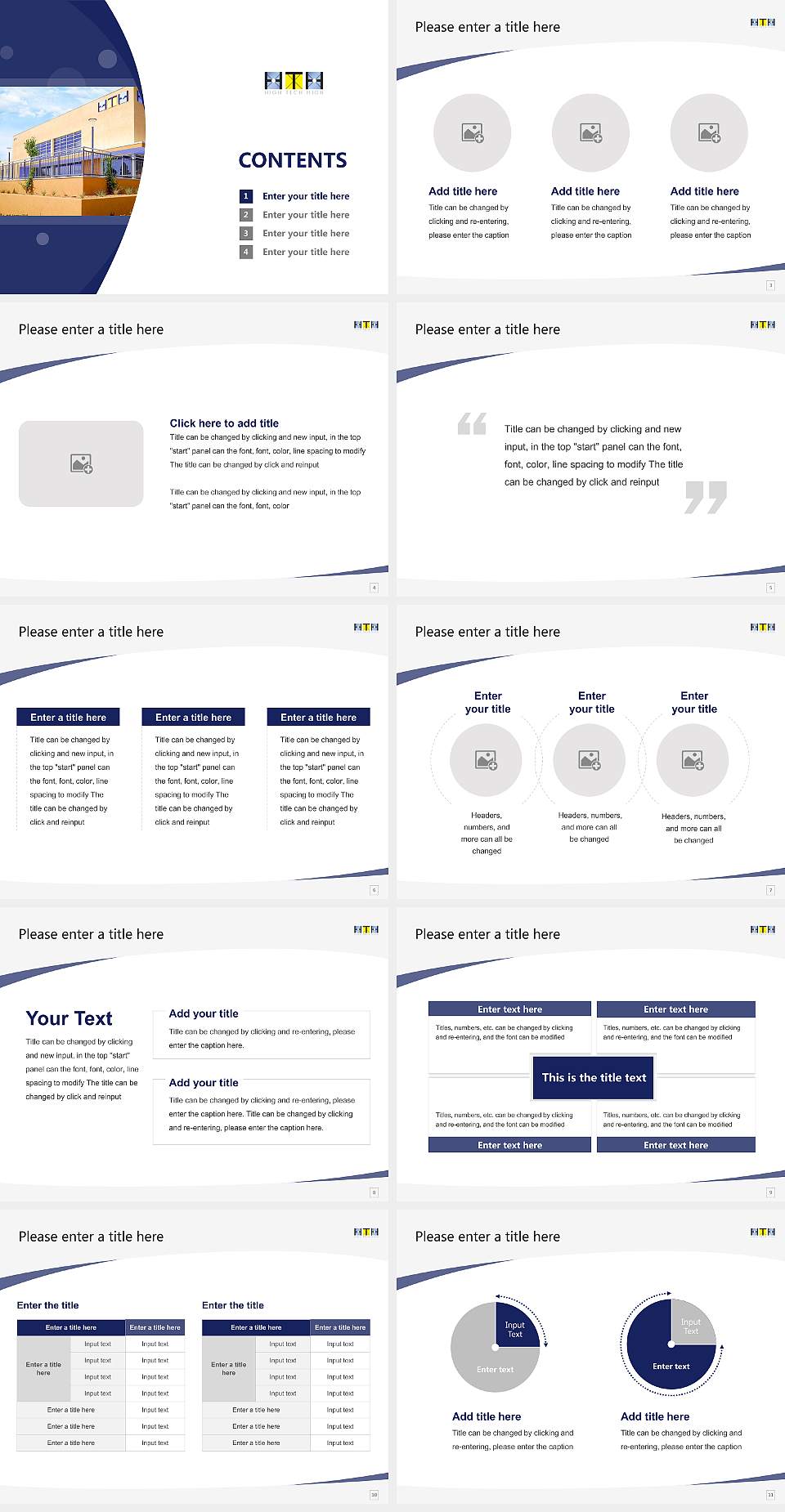 High Tech High Graduate School of Education Course/Courseware Creation PPT Template4:3 ratio PPT effect preview image2