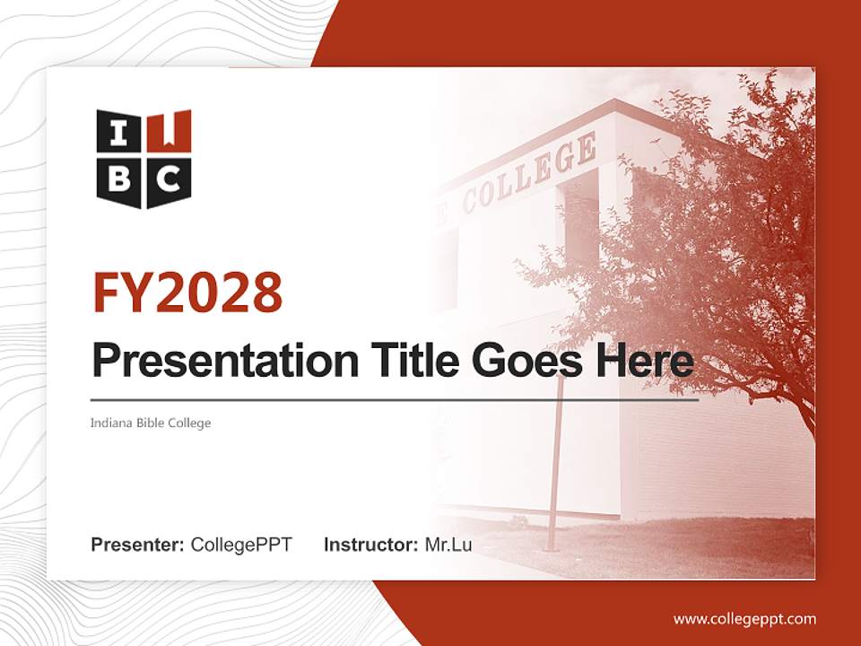 Indiana Bible College Academic Presentation/Research Findings Report PPT Template4:3 ratio PPT effect preview image5