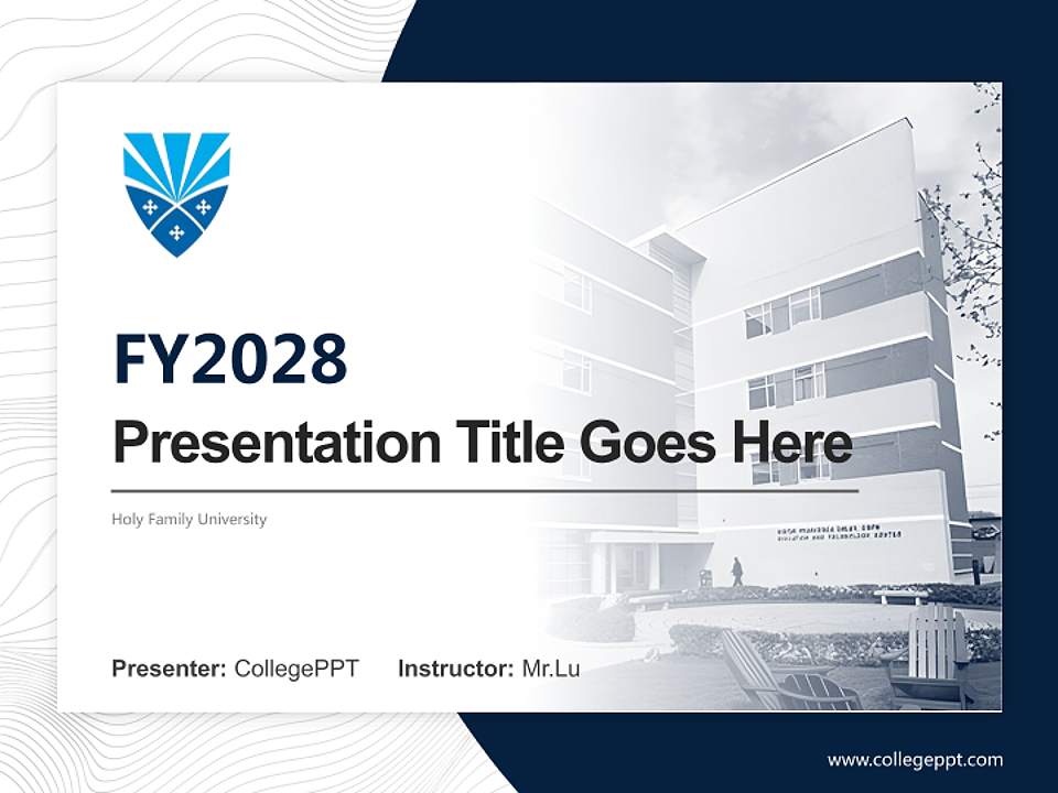 Holy Family University Academic Presentation/Research Findings Report PPT Template4:3 ratio PPT effect preview image5