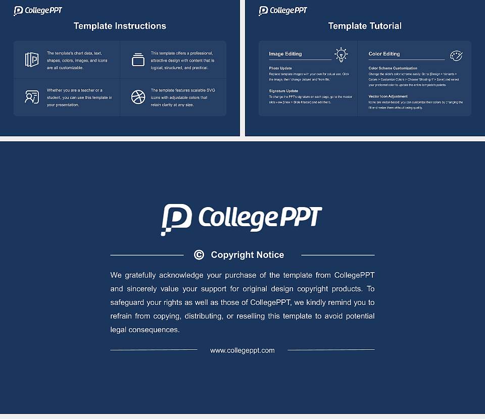 Immaculata University Course/Courseware Creation PPT Template16:9 ratio PPT effect preview image5
