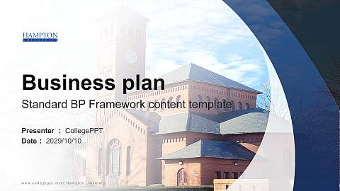 Hampton University Competition/Entrepreneurship Contest PPT Template