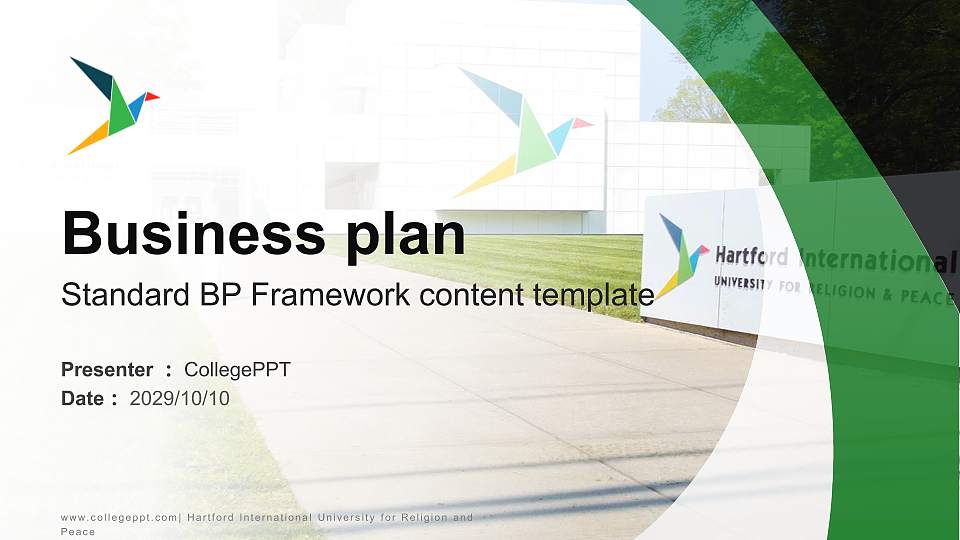 Hartford International University for Religion and Peace Competition/Entrepreneurship Contest PPT Template16:9 ratio PPT effect preview image