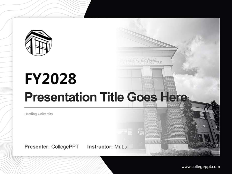 Harding University Academic Presentation/Research Findings Report PPT Template4:3 ratio PPT effect preview image5