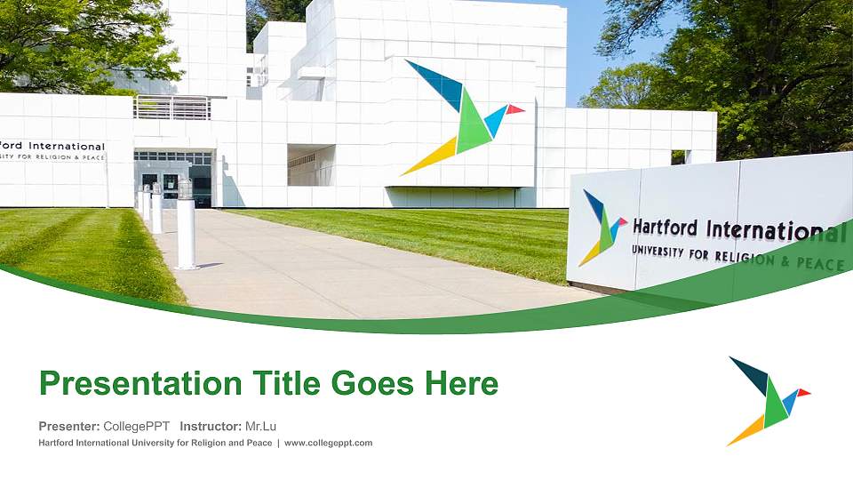 Hartford International University for Religion and Peace Course/Courseware Creation PPT Template16:9 ratio PPT effect preview image