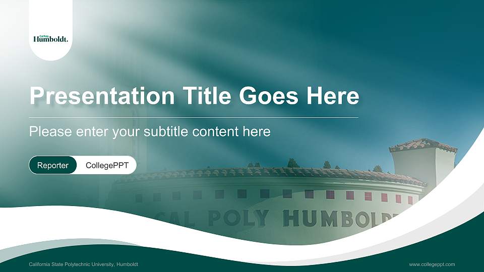 California State Polytechnic University, Humboldt Lecture Sharing and Networking Event PPT Template16:9 ratio PPT effect preview image