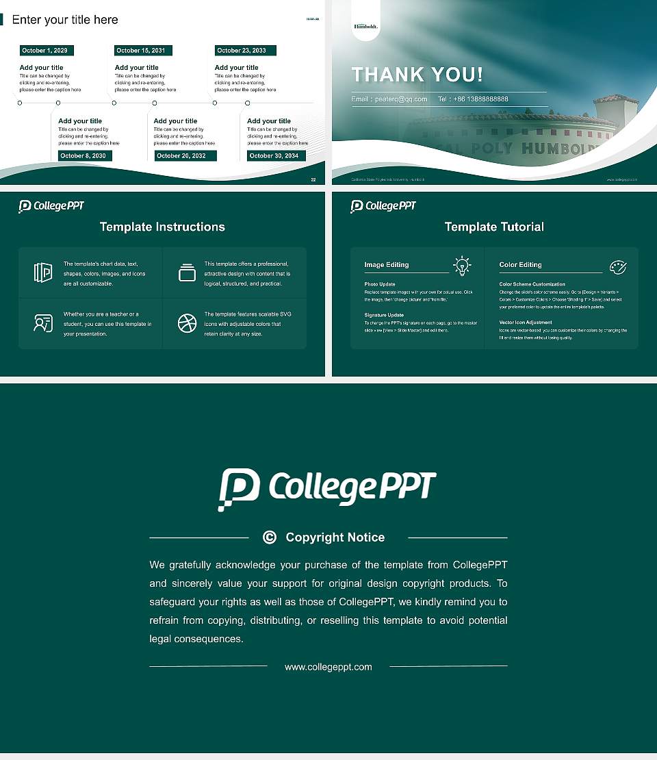 California State Polytechnic University, Humboldt Lecture Sharing and Networking Event PPT Template16:9 ratio PPT effect preview image4