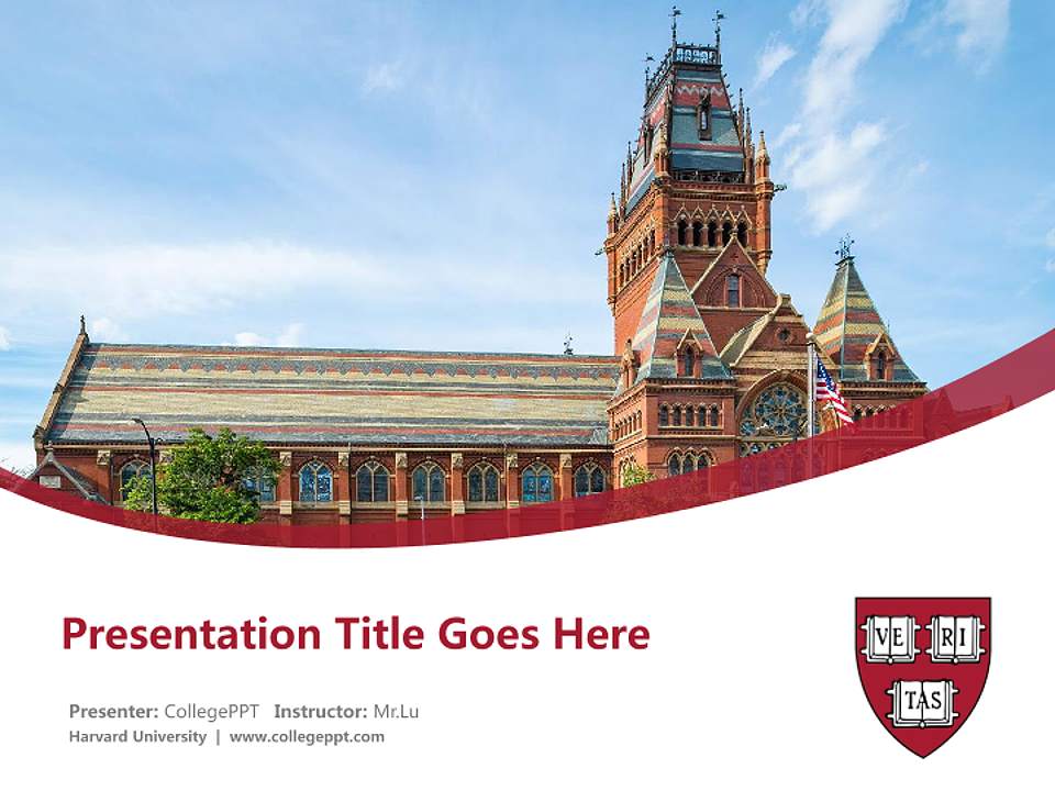 Harvard University Course/Courseware Creation PPT Template4:3 ratio PPT effect preview image5