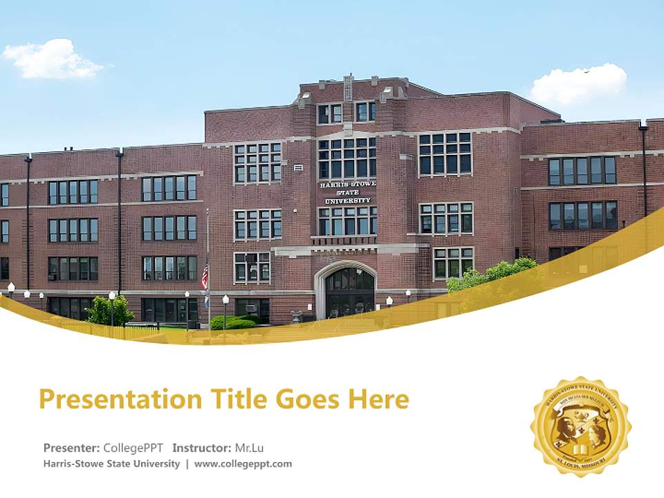 Harris-Stowe State University Course/Courseware Creation PPT Template4:3 ratio PPT effect preview image5