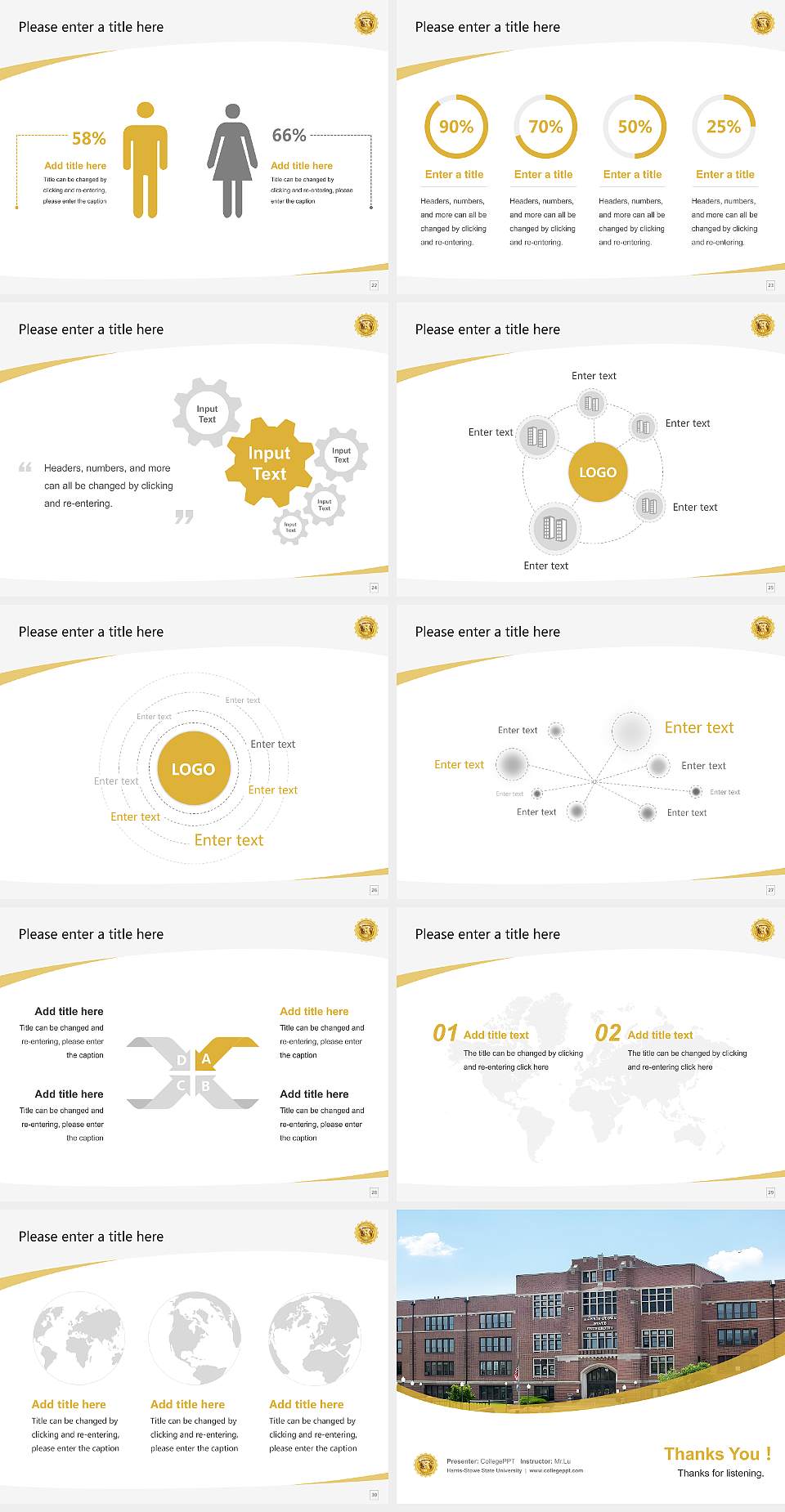 Harris-Stowe State University Course/Courseware Creation PPT Template4:3 ratio PPT effect preview image4