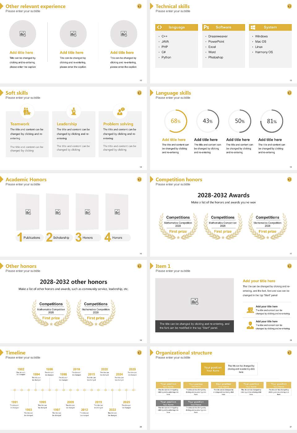 Harris-Stowe State University Resume PPT Template16:9 ratio PPT effect preview image3