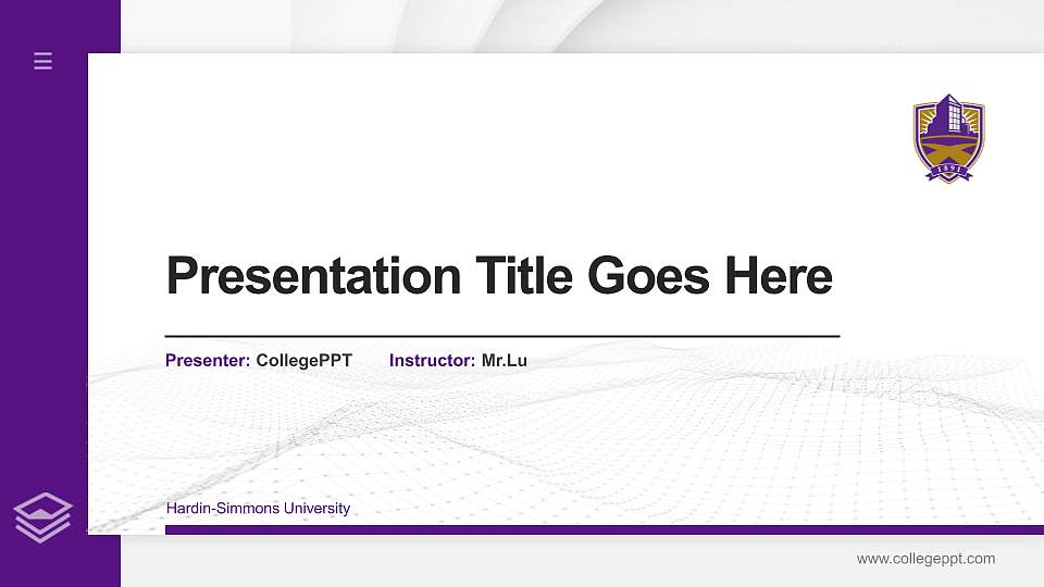 Hardin-Simmons University Thesis Proposal/Graduation Defense PPT Template16:9 ratio PPT effect preview image
