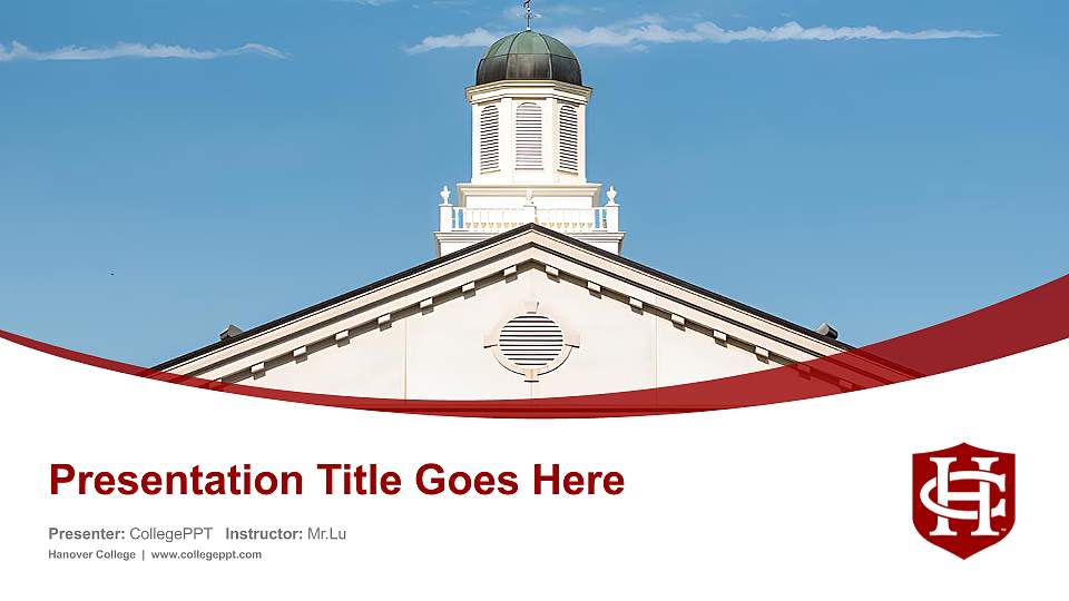 Hanover College Course/Courseware Creation PPT Template16:9 ratio PPT effect preview image
