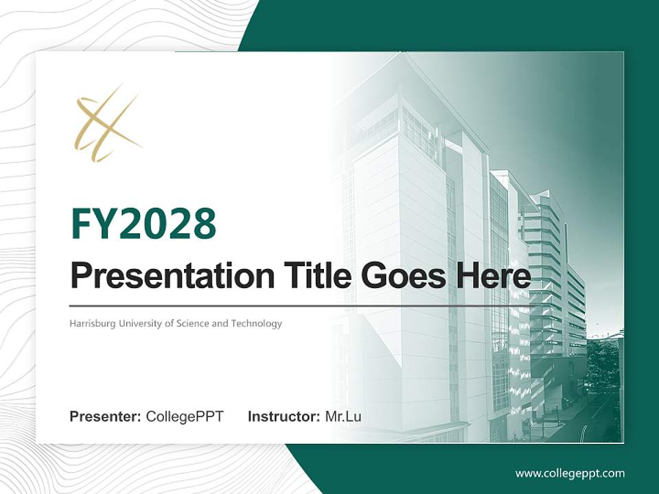 Harrisburg University of Science and Technology Academic Presentation/Research Findings Report PPT Template4:3 ratio PPT effect preview image5