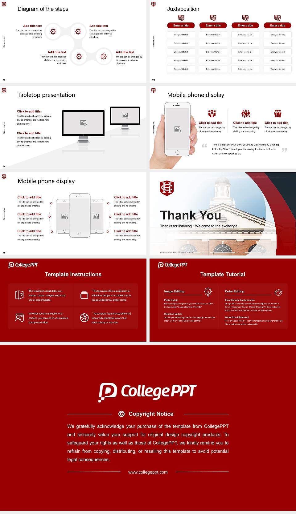 Hanover College Competition/Entrepreneurship Contest PPT Template16:9 ratio PPT effect preview image9