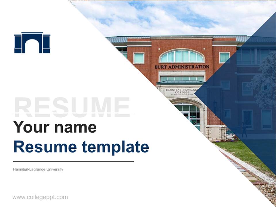 Hannibal-Lagrange University Resume PPT Template4:3 ratio PPT effect preview image5