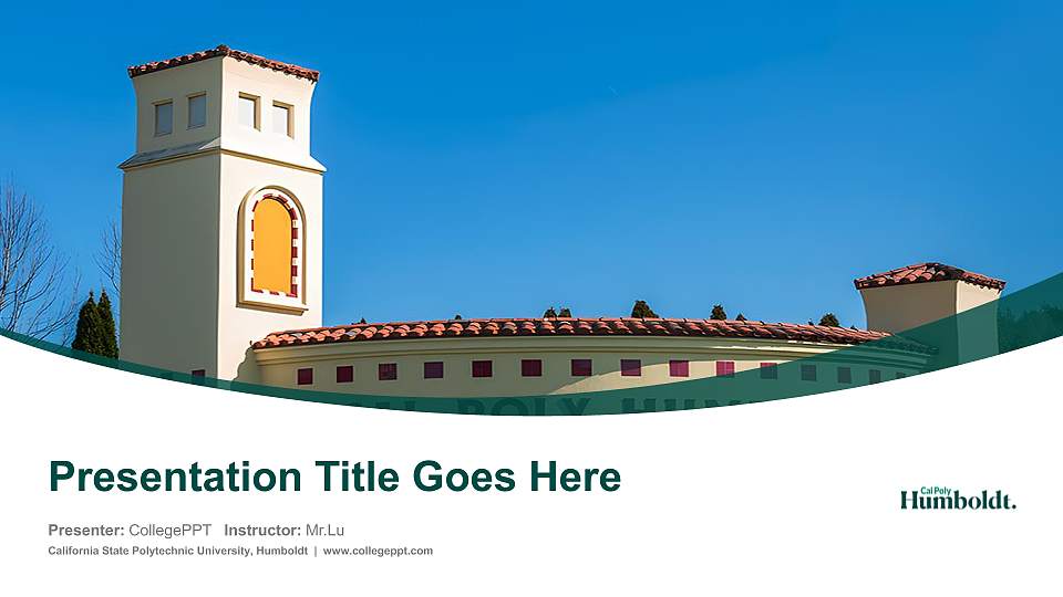 California State Polytechnic University, Humboldt Course/Courseware Creation PPT Template16:9 ratio PPT effect preview image