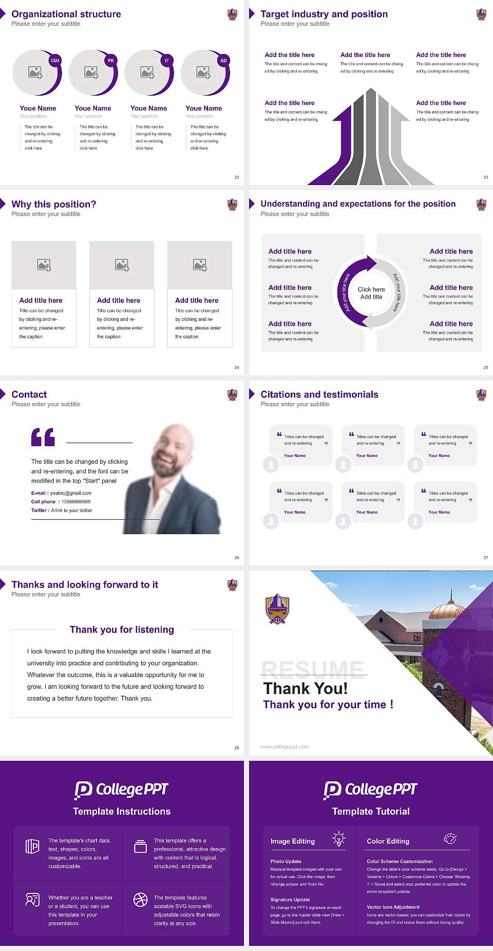 Hardin-Simmons University Resume PPT Template4:3 ratio PPT effect preview image4