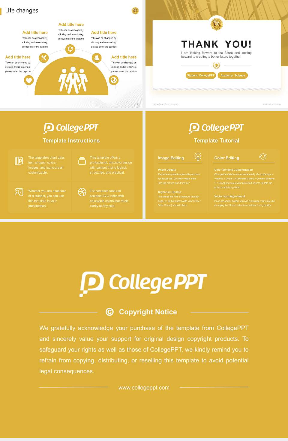 Harris-Stowe State University National Scholarship Defense PPT Template4:3 ratio PPT effect preview image4