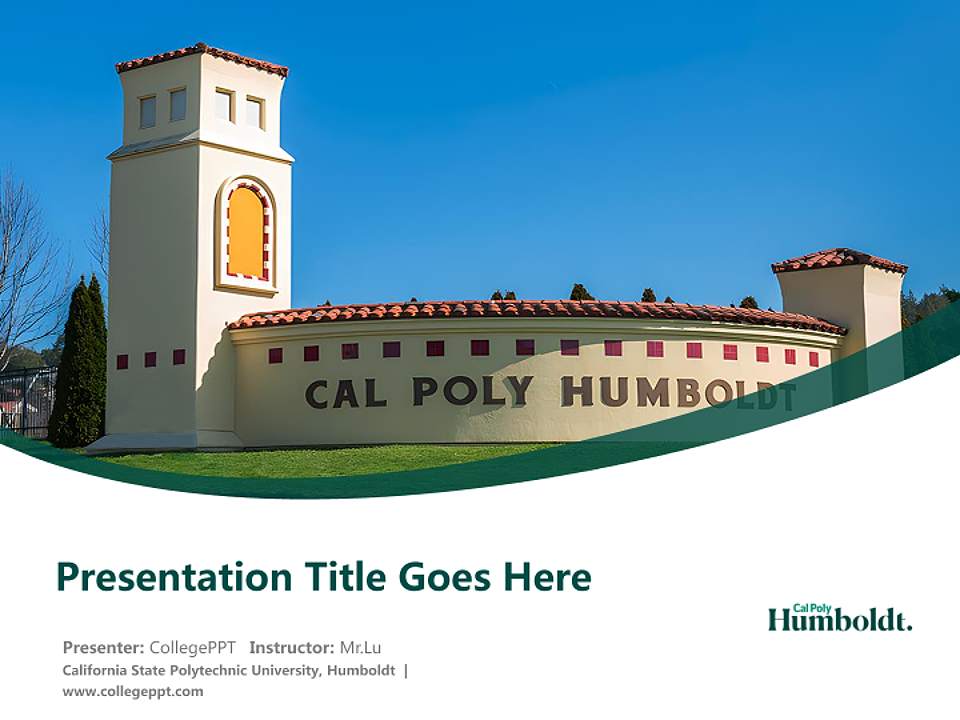 California State Polytechnic University, Humboldt Course/Courseware Creation PPT Template4:3 ratio PPT effect preview image5