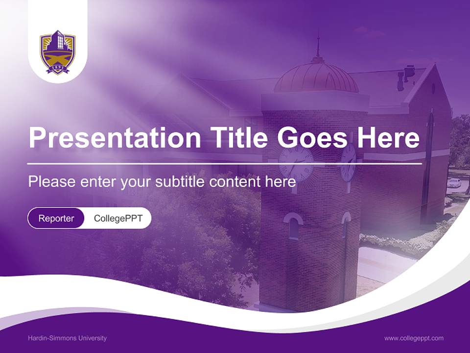 Hardin-Simmons University Lecture Sharing and Networking Event PPT Template4:3 ratio PPT effect preview image4