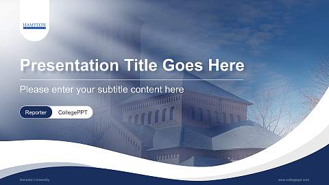 Hampton University Lecture Sharing and Networking Event PPT Template