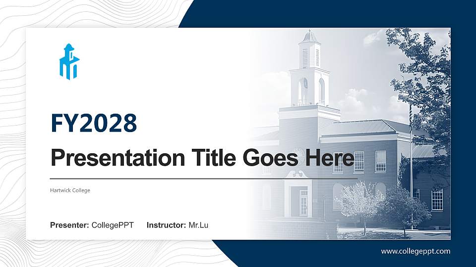 Hartwick College Academic Presentation/Research Findings Report PPT Template16:9 ratio PPT effect preview image