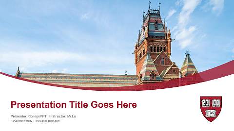 Harvard University Course/Courseware Creation PPT Template