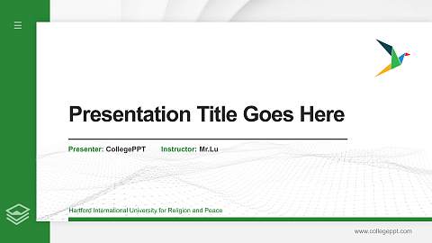 Hartford International University for Religion and Peace Thesis Proposal/Graduation Defense PPT Template
