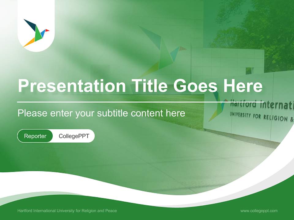 Hartford International University for Religion and Peace Lecture Sharing and Networking Event PPT Template4:3 ratio PPT effect preview image4