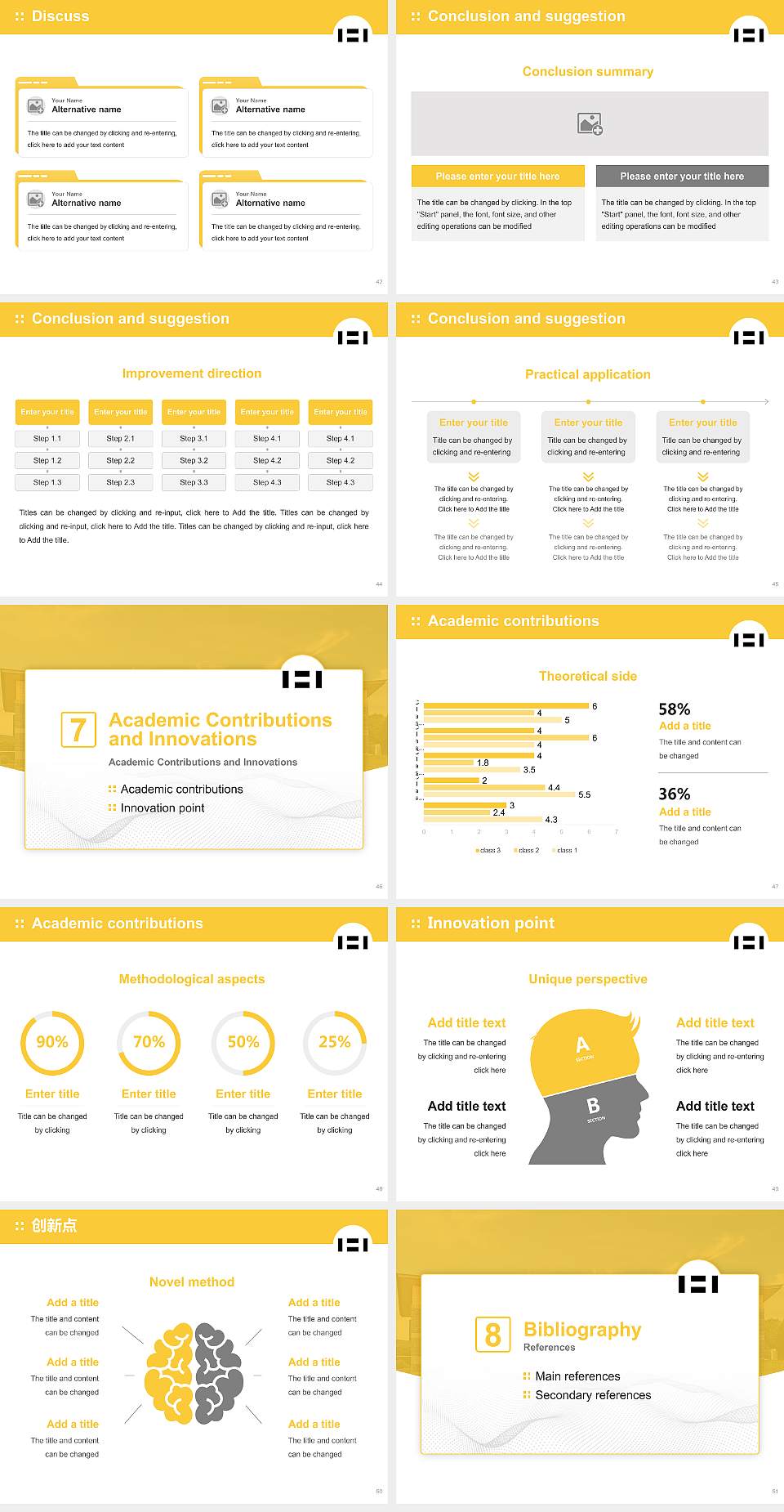 Hampshire College Graduation Thesis Defense PPT Template4:3 ratio PPT effect preview image6