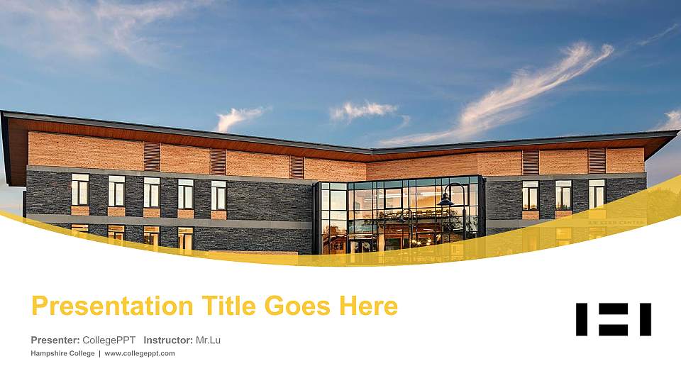Hampshire College Course/Courseware Creation PPT Template16:9 ratio PPT effect preview image