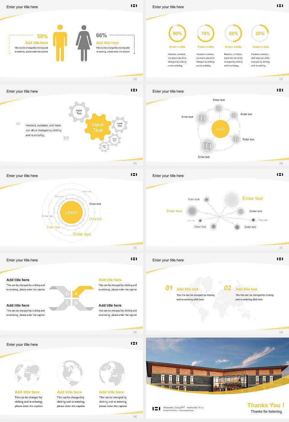 Hampshire College Course/Courseware Creation PPT Template16:9 ratio PPT effect preview image4