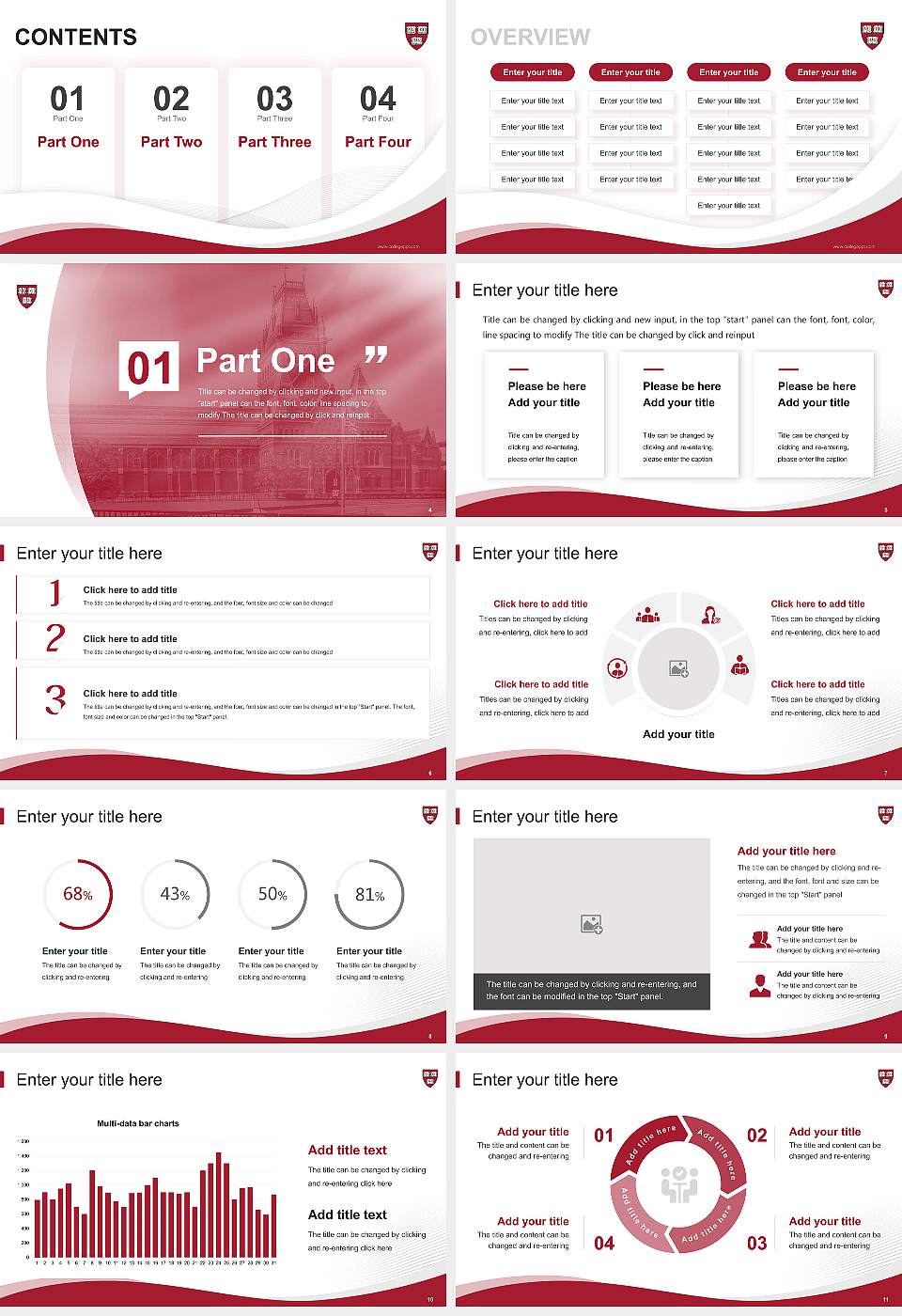 Harvard University Lecture Sharing and Networking Event PPT Template16:9 ratio PPT effect preview image2