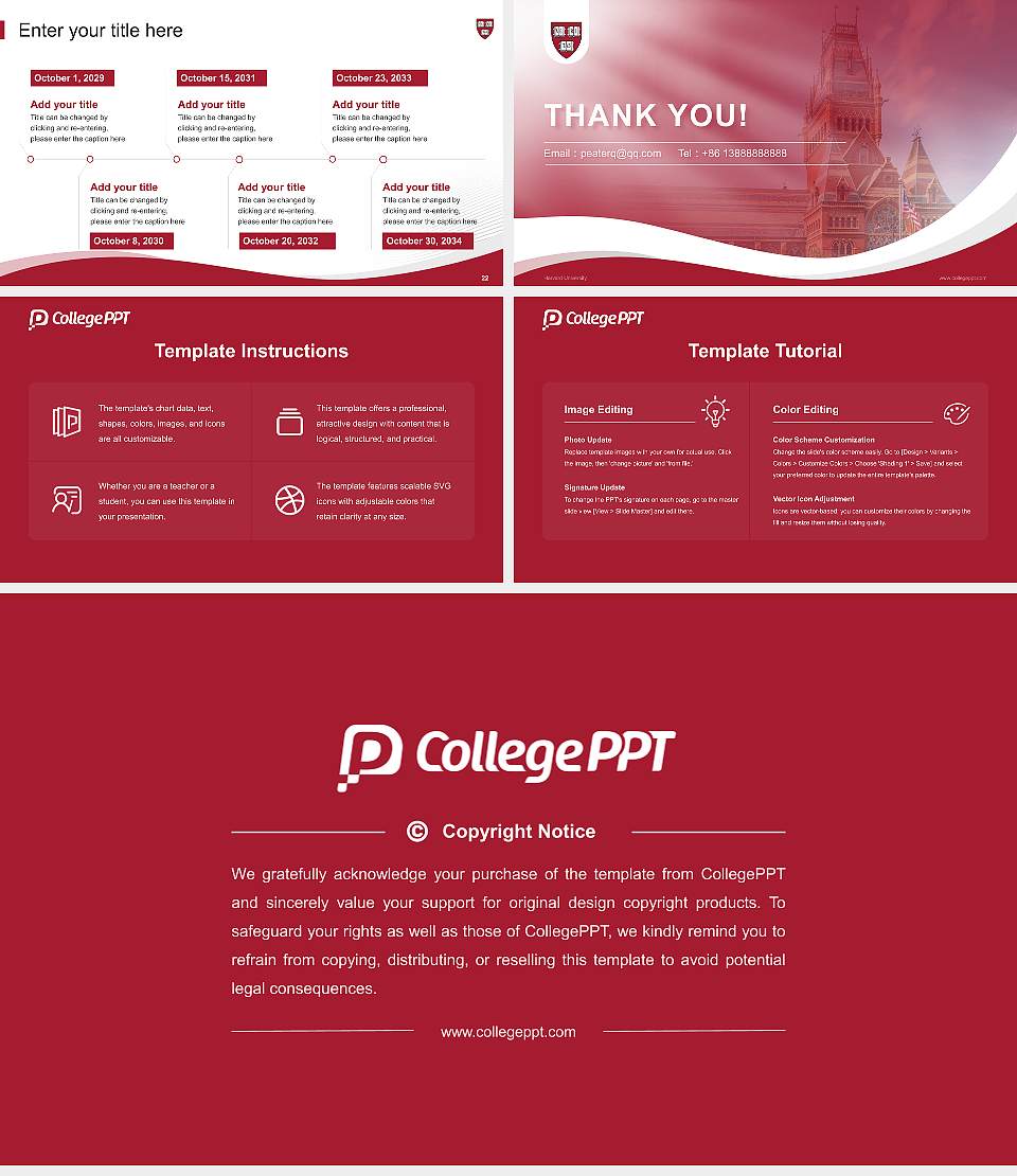 Harvard University Lecture Sharing and Networking Event PPT Template16:9 ratio PPT effect preview image4