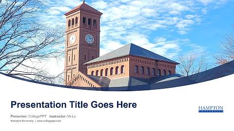 Hampton University Course/Courseware Creation PPT Template