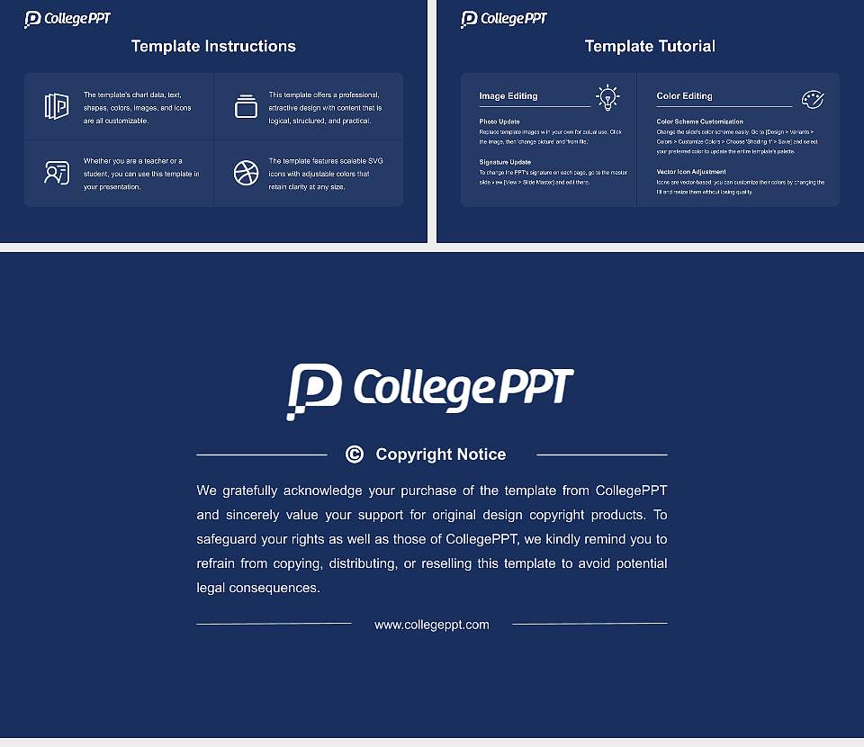 Hampton University Course/Courseware Creation PPT Template16:9 ratio PPT effect preview image5