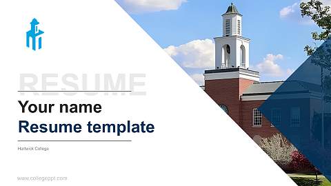 Hartwick College Resume PPT Template