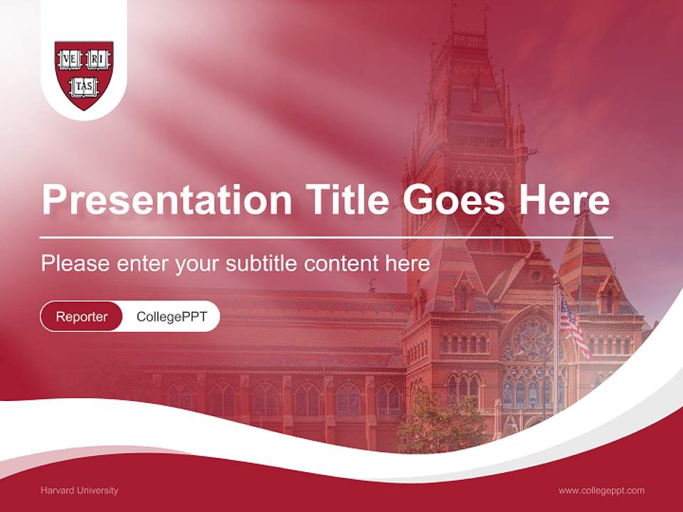 Harvard University Lecture Sharing and Networking Event PPT Template4:3 ratio PPT effect preview image4