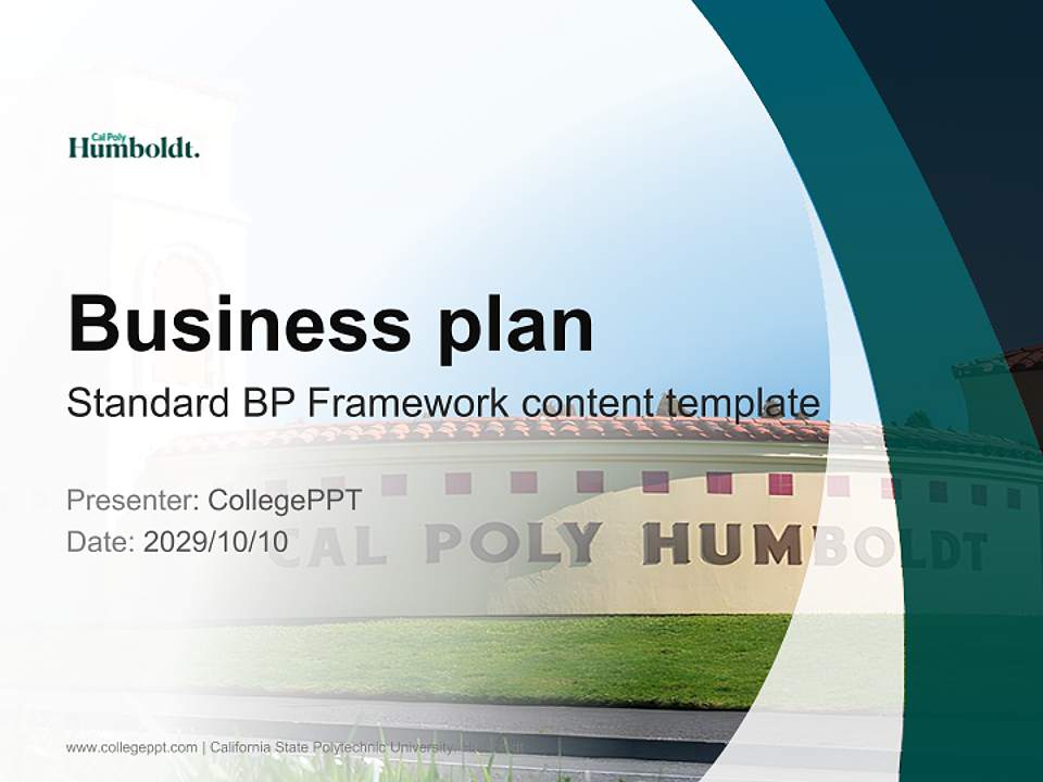 California State Polytechnic University, Humboldt Competition/Entrepreneurship Contest PPT Template4:3 ratio PPT effect preview image9