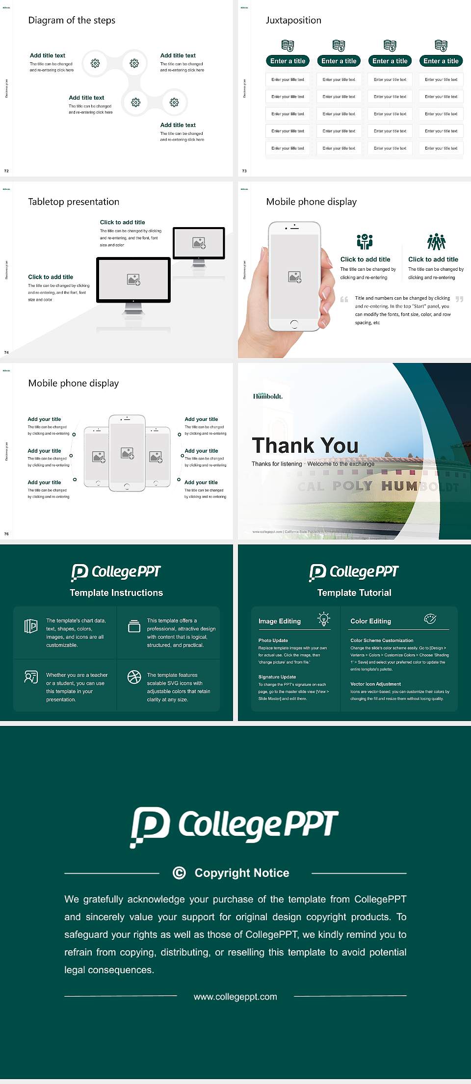 California State Polytechnic University, Humboldt Competition/Entrepreneurship Contest PPT Template4:3 ratio PPT effect preview image9